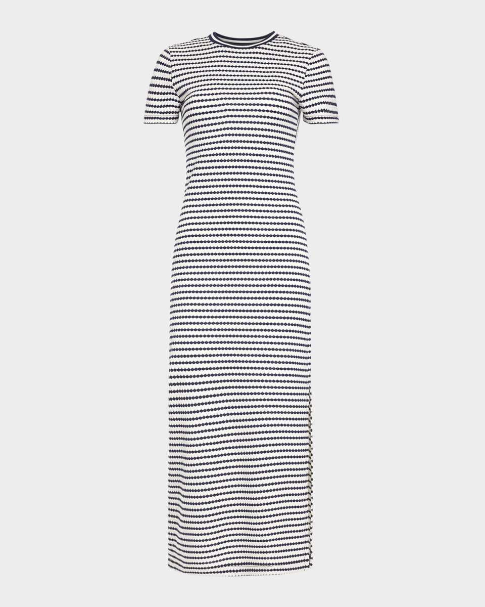 Skye Stripe Short-Sleeve Midi Dress